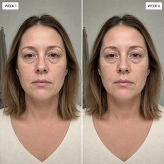 Face progress week 1 vs week 6